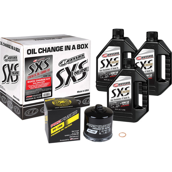 Maxima Racing Oil SXS Synthetic Oil Change Kit - Polaris Turbo - 10W-50 90-219013-TXP