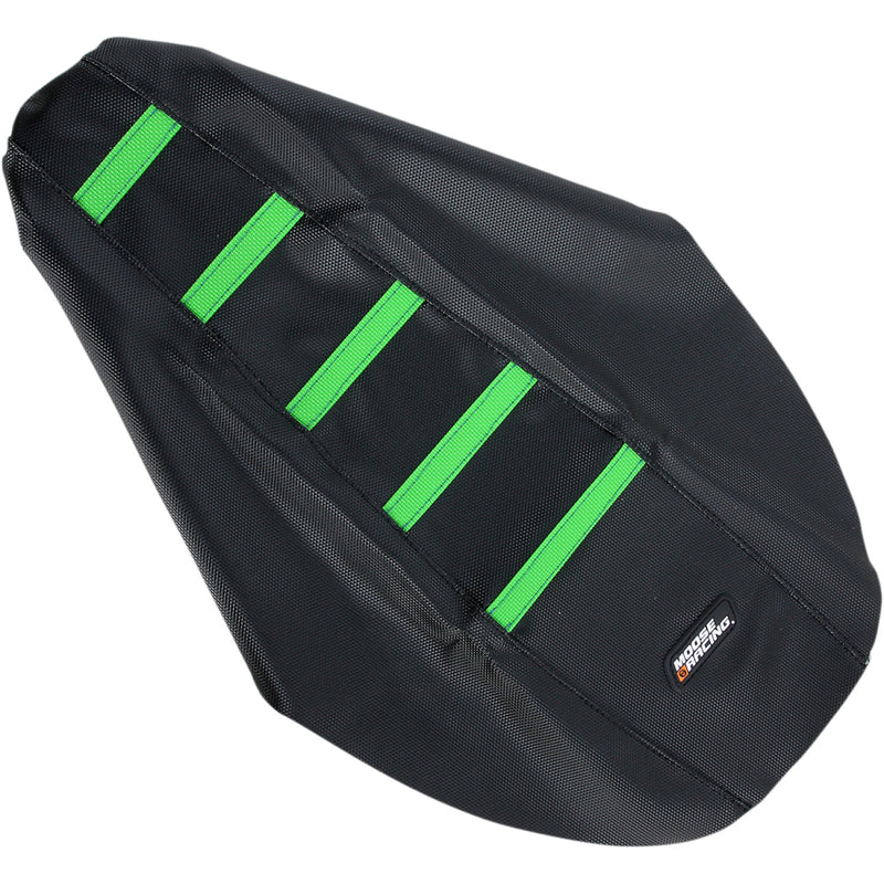 Moose Racing Ribbed Seat Cover - Black Cover/Green Ribs - Kawasaki KX8091-334RT