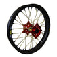 Wheel Rear 1.85x19 Red Hub Blk Rim/Gld Spoke/Blk Nipple