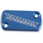 WORKS CONNECTION Anodized Billet Aluminum Front Brake Reservoir Cover - Blue 21-000