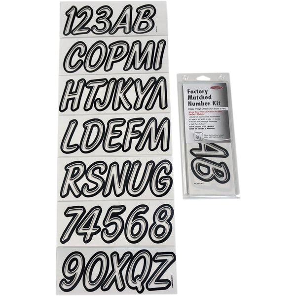 Hardline I.D. Sticker Kit - 400 Series- Clear 400CLBLK