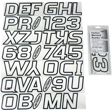 Hardline I.D. Sticker Kit - 700 Series - Clear 700CLBLK | Stickers Decals