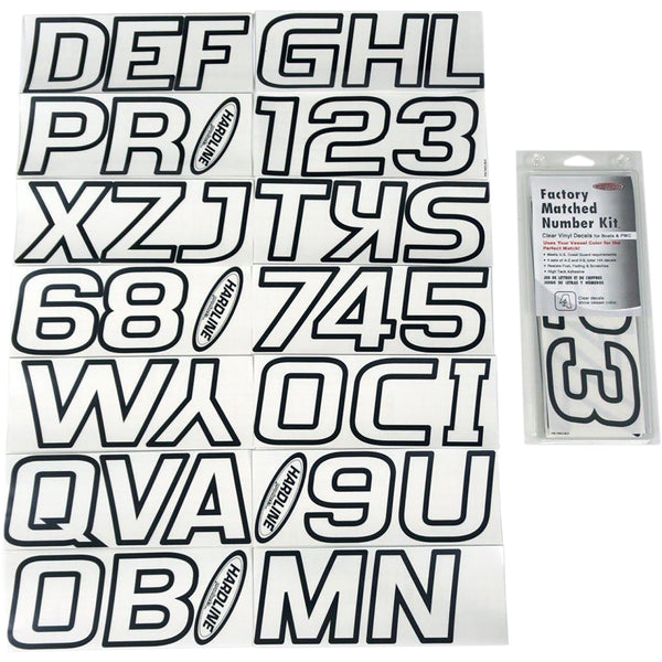 Hardline I.D. Sticker Kit - 700 Series - Clear 700CLBLK