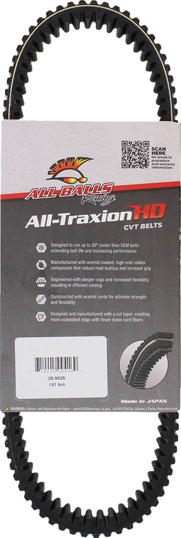 ALL BALLS All-Traxion HD CVT Belt - Ranger 570/1000 25-9025