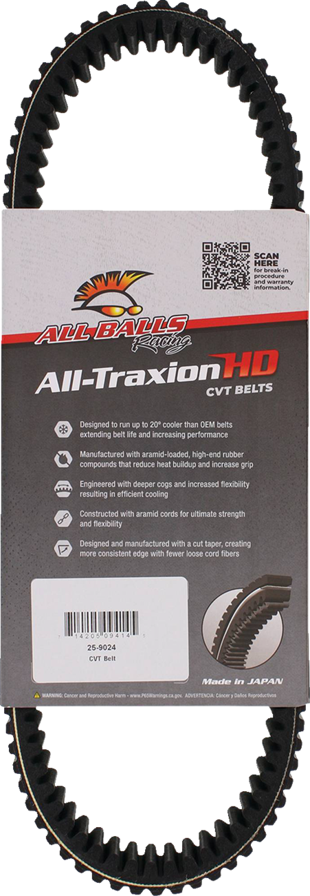 ALL BALLS All-Traxion HD CVT Belt - Wolverine X2/X4 850 25-9024