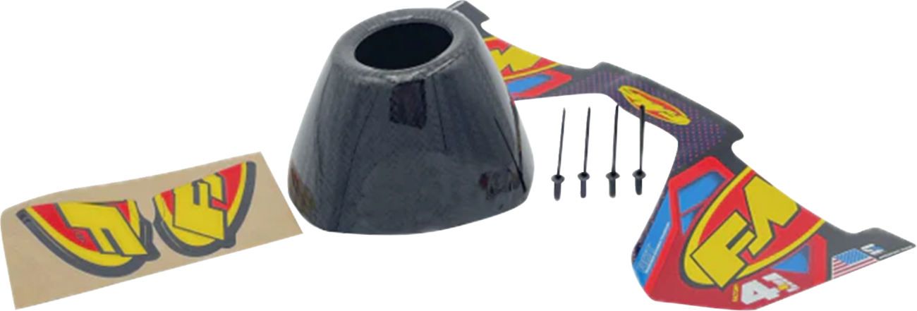 FMF End Cap Replacement Kit - Carbon - RCT External - Black 040693