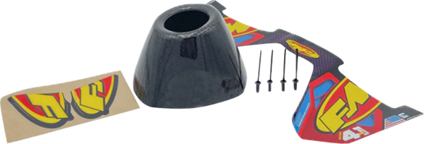 FMF End Cap Replacement Kit - Carbon - RCT External - Black 040693