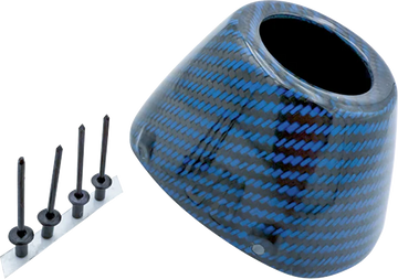 FMF End Cap Replacement Kit - Carbon - RCT External - Blue 040694