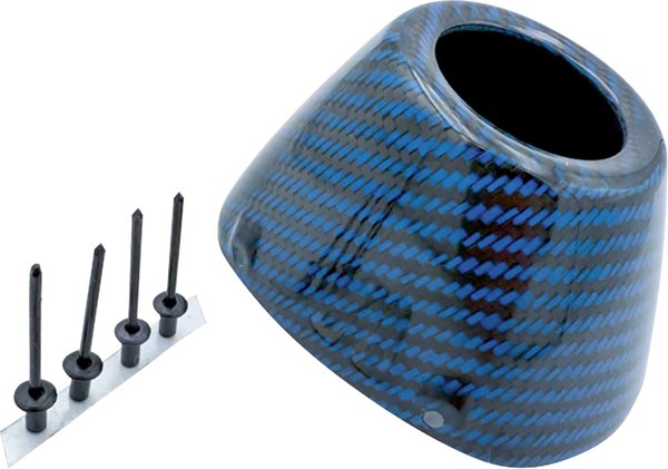 FMF End Cap Replacement Kit - Carbon - RCT External - Blue 040694