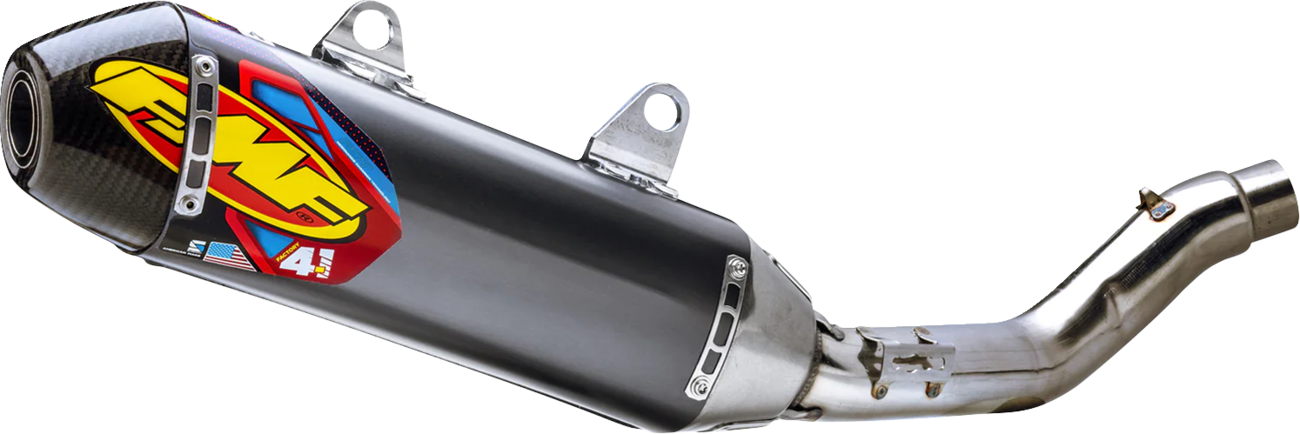 FMF Factory 4.1 RCT Slip-On Muffler - Aluminum/Stainless Steel - Carbon End Cap - Honda CRF250 R/RX 041618