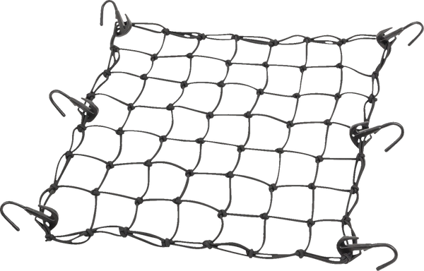MOOSE OFFROAD Cargo Net - Adjustable - 15" x 15" - Black 50152-NM