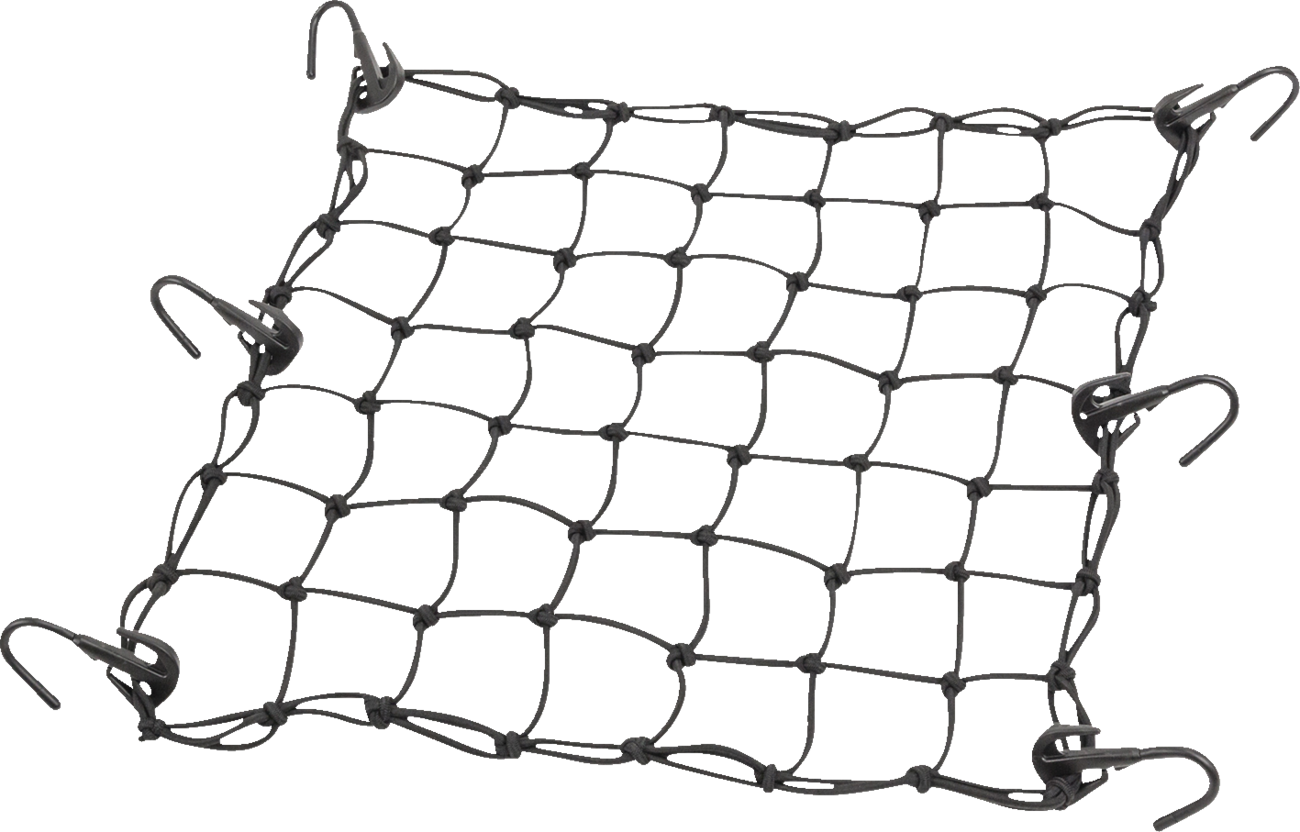 MOOSE OFFROAD Cargo Net - Adjustable - 15" x 15" - Black 50152-NM