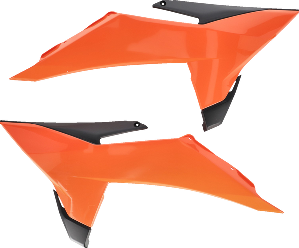 Acerbis Radiator Shrouds - Orange/Black 2986565225