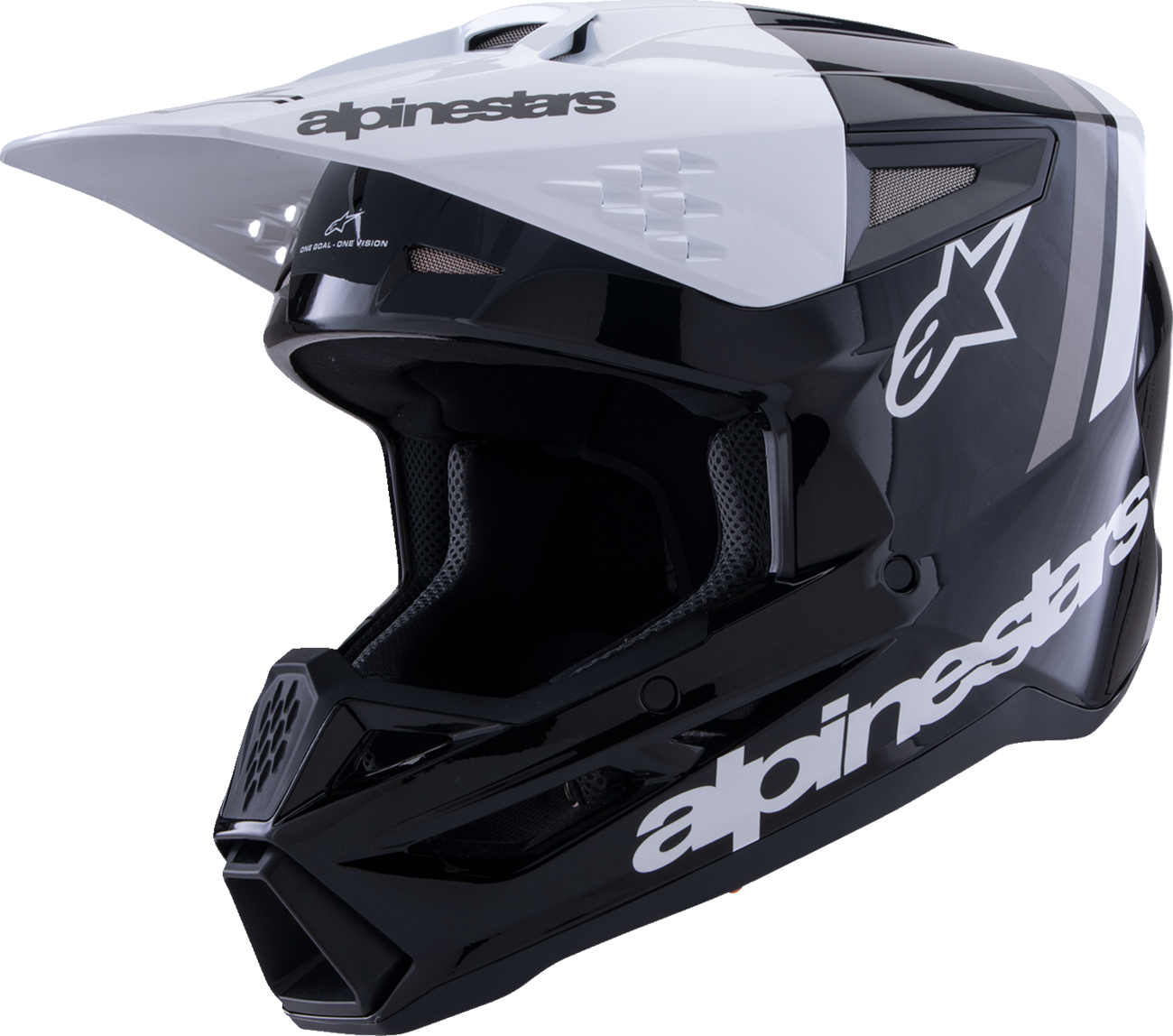 ALPINESTARS SM3 Helmet - Radium - Gloss Black/White/Gray - Small 8300826-1546-S