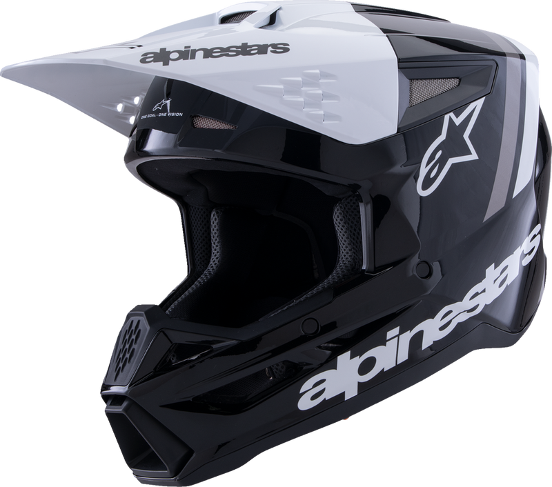 ALPINESTARS SM3 Helmet - Radium - Gloss Black/White/Gray - Large 8300826-1546-L