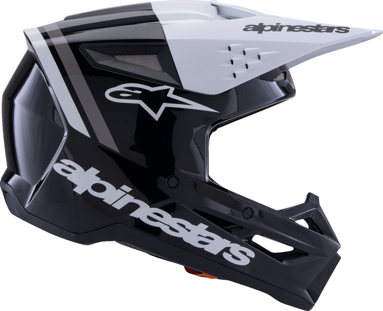 ALPINESTARS SM3 Helmet - Radium - Gloss Black/White/Gray - Large 8300826-1546-L