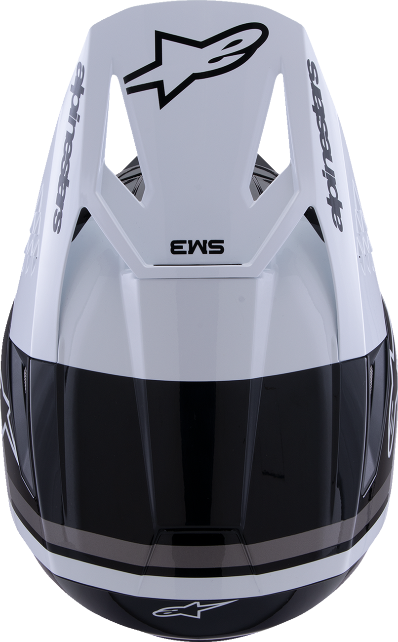 ALPINESTARS SM3 Helmet - Radium - Gloss Black/White/Gray - Large 8300826-1546-L