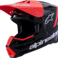 ALPINESTARS SM3 Helmet - Radium - Gloss Black/Red Fluo/White - XS 8300826-1553-XS