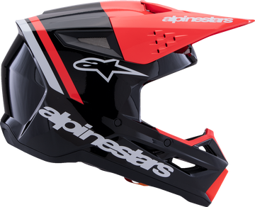 ALPINESTARS SM3 Helmet - Radium - Gloss Black/Red Fluo/White - XS 8300826-1553-XS