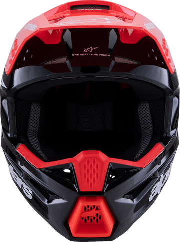 ALPINESTARS SM3 Helmet - Radium - Gloss Black/Red Fluo/White - Large 8300826-1553-L