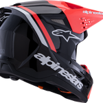 ALPINESTARS SM3 Helmet - Radium - Gloss Black/Red Fluo/White - Large 8300826-1553-L