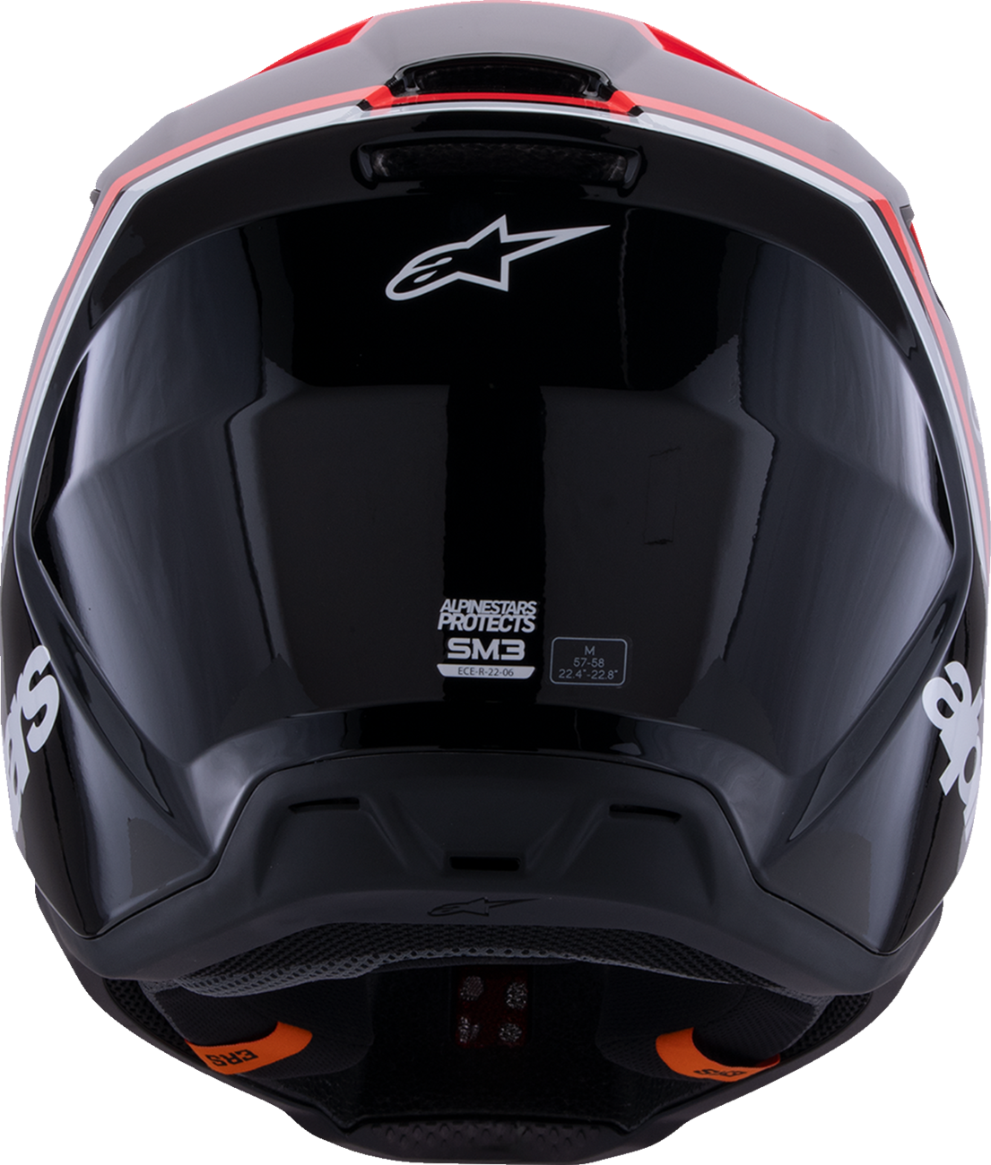 ALPINESTARS SM3 Helmet - Radium - Gloss Black/Red Fluo/White - XL 8300826-1553-XL