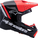 ALPINESTARS SM3 Helmet - Radium - Gloss Black/Red Fluo/White - 2XL 8300826-1553-XXL