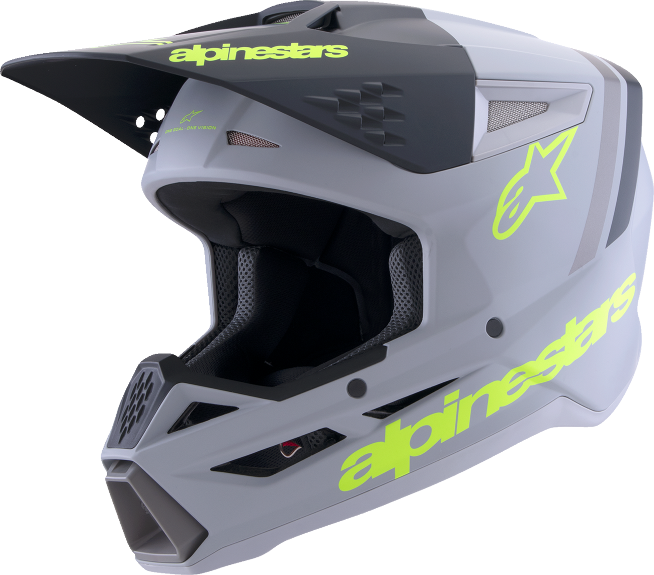ALPINESTARS SM3 Helmet - Radium - Matte Gray/Black/Yellow Fluo - 2XL 8300826-9510-XXL