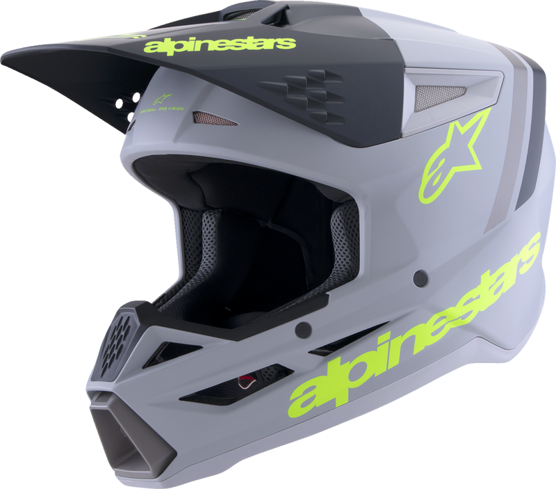 ALPINESTARS SM3 Helmet - Radium - Matte Gray/Black/Yellow Fluo - 2XL 8300826-9510-XXL