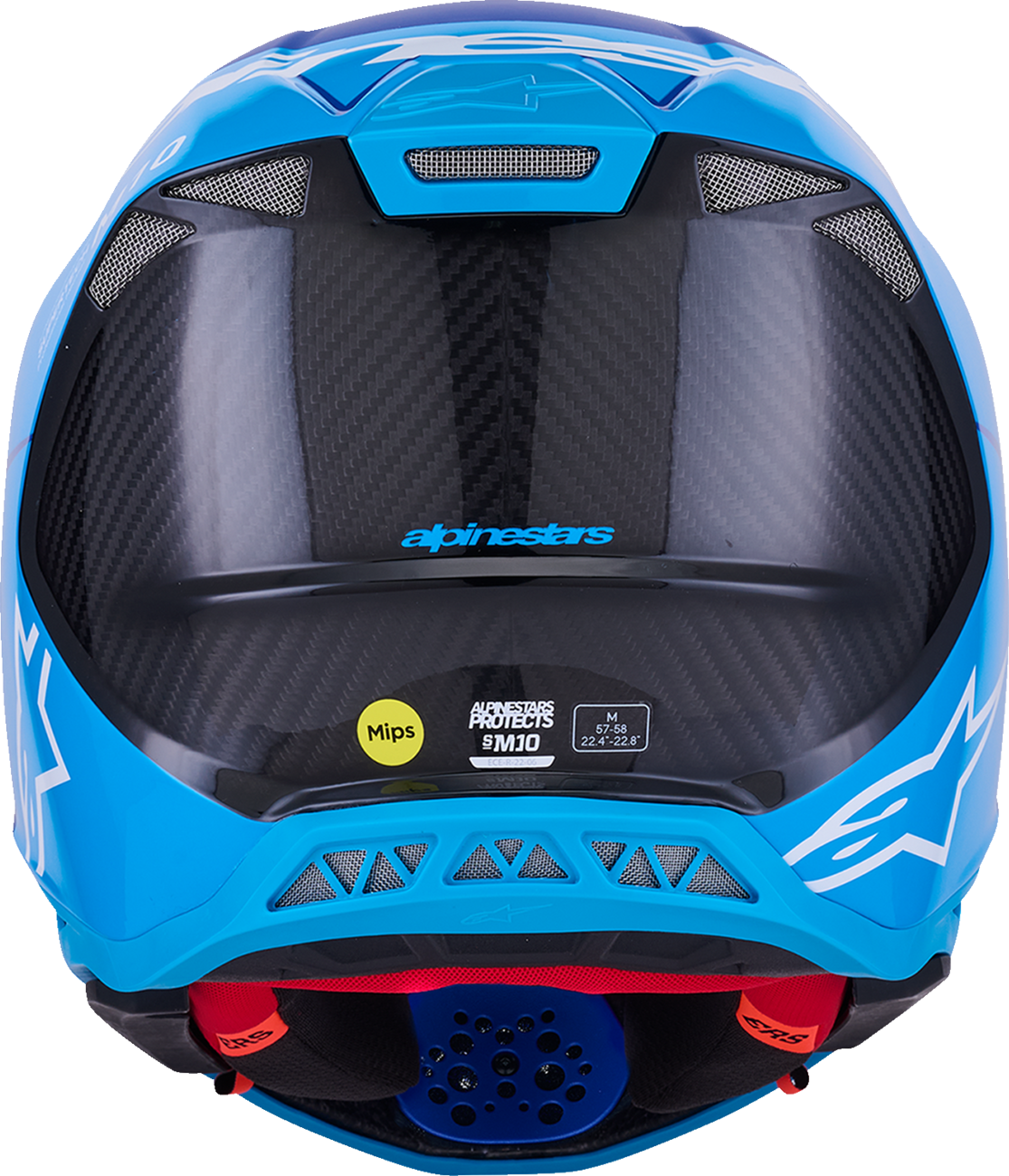 ALPINESTARS Supertech M10 Helmet - Flood - MIPS® - Blue/Black Carbon - XS 8301023-7282-XS