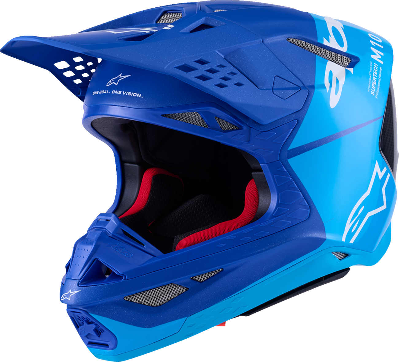 ALPINESTARS Supertech M10 Helmet - Flood - MIPS® - Blue/Black Carbon - Small 8301023-7282-S