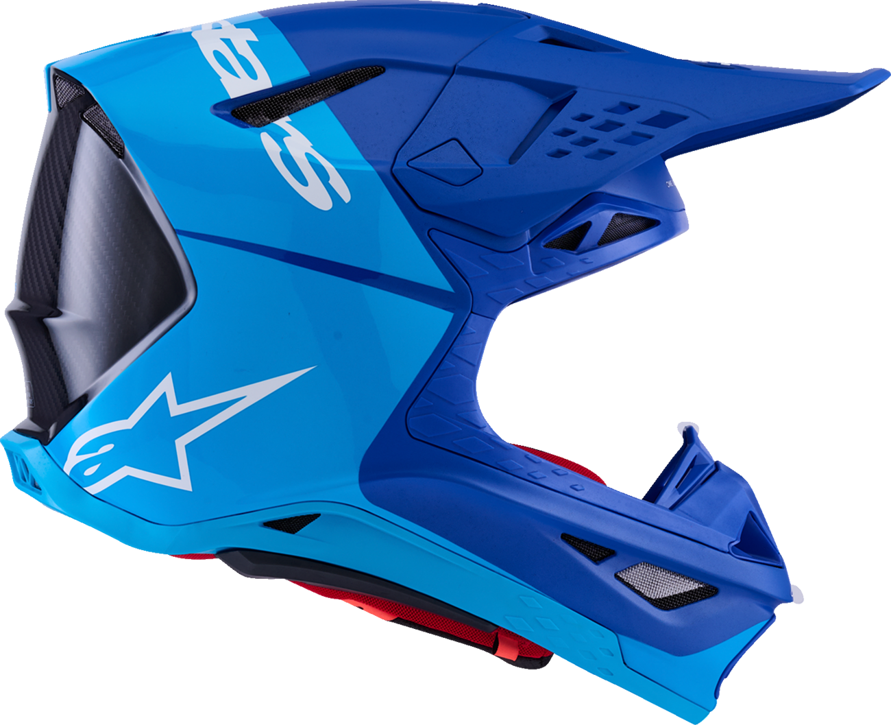 ALPINESTARS Supertech M10 Helmet - Flood - MIPS® - Blue/Black Carbon - Medium 8301023-7282-M