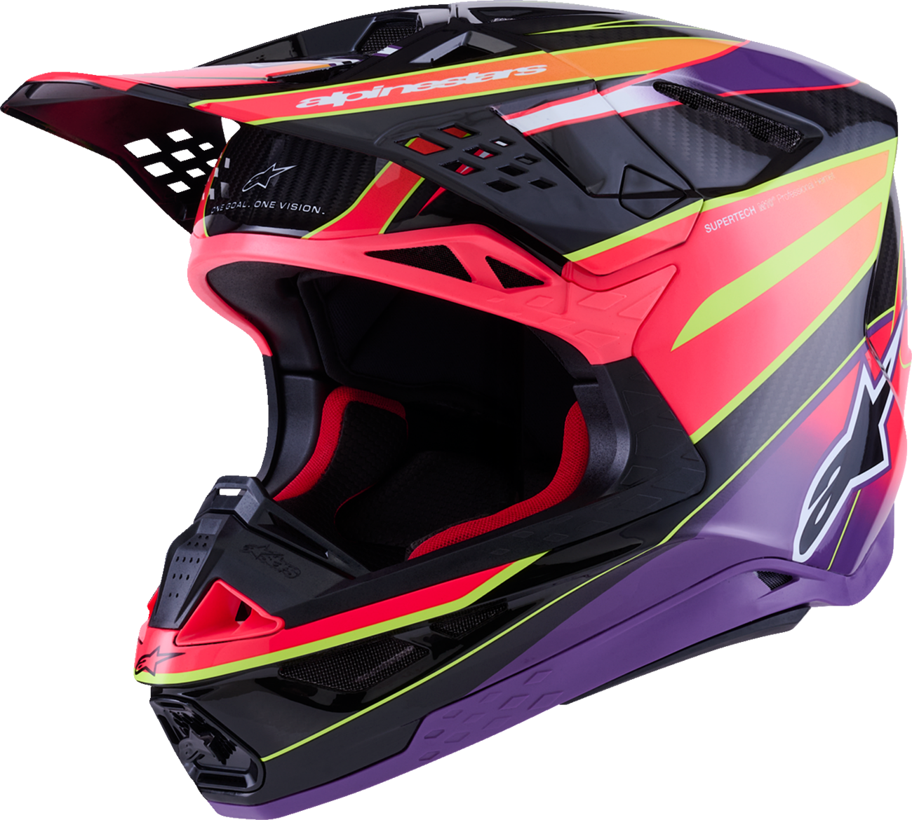 ALPINESTARS Supertech M10 Helmet - MIPS® - Era - Gloss Pink/Violet/Yellow Fluo - XS 8301223-3145-XS