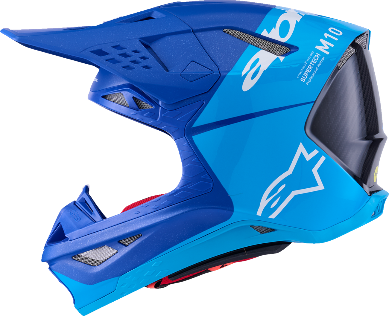 ALPINESTARS Supertech M10 Helmet - Flood - MIPS® - Blue/Black Carbon - XL 8301023-7282-XL