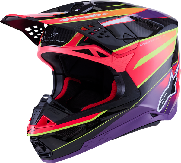 ALPINESTARS Supertech M10 Helmet - MIPS® - Era - Gloss Pink/Violet/Yellow Fluo - Large 8301223-3145-L