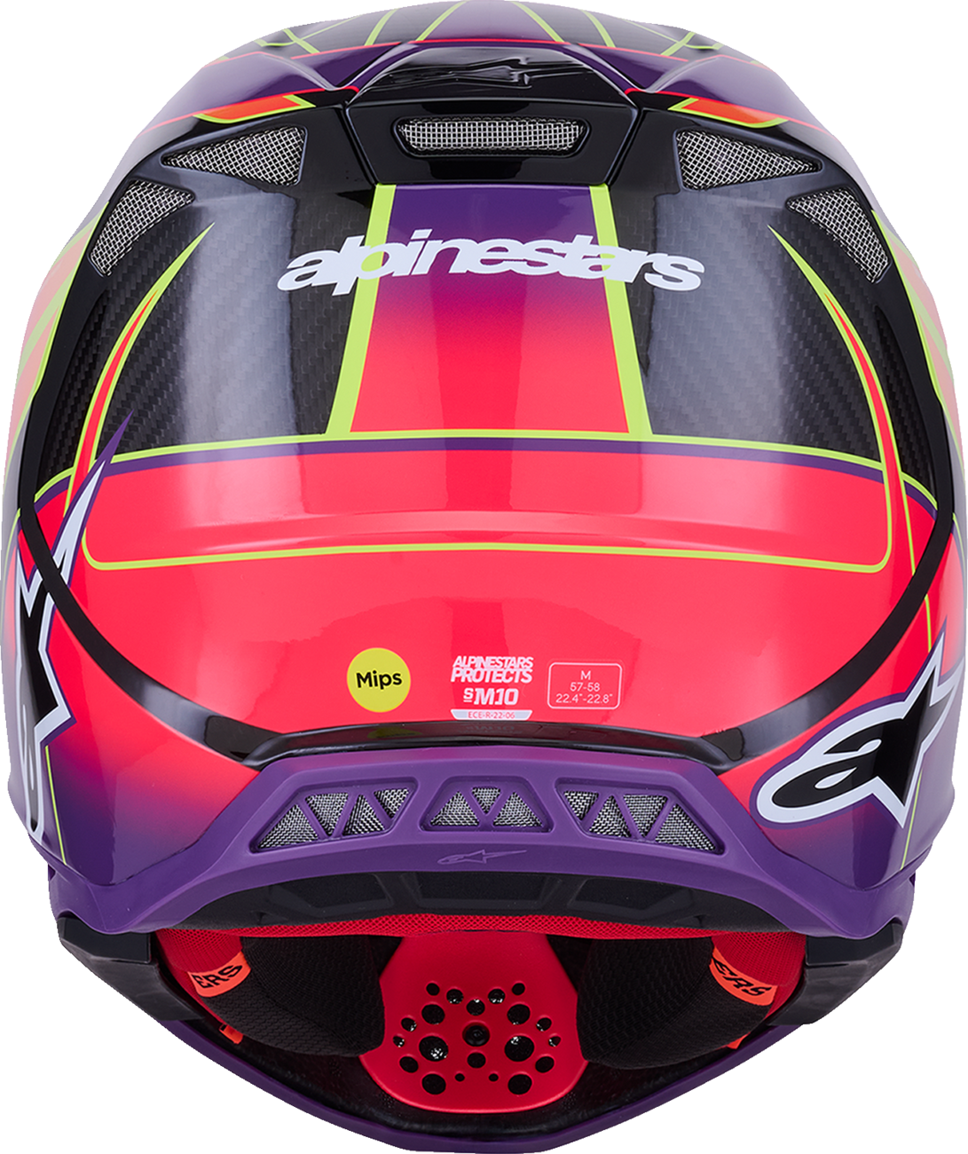 ALPINESTARS Supertech M10 Helmet - MIPS® - Era - Gloss Pink/Violet/Yellow Fluo - Small 8301223-3145-S