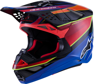 ALPINESTARS Supertech M10 Helmet - MIPS® - Era - Gloss Blue/Red/Yellow Fluo - XS 8301223-7356-XS