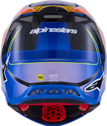 ALPINESTARS Supertech M10 Helmet - MIPS® - Era - Gloss Blue/Red/Yellow Fluo - Small 8301223-7356-S
