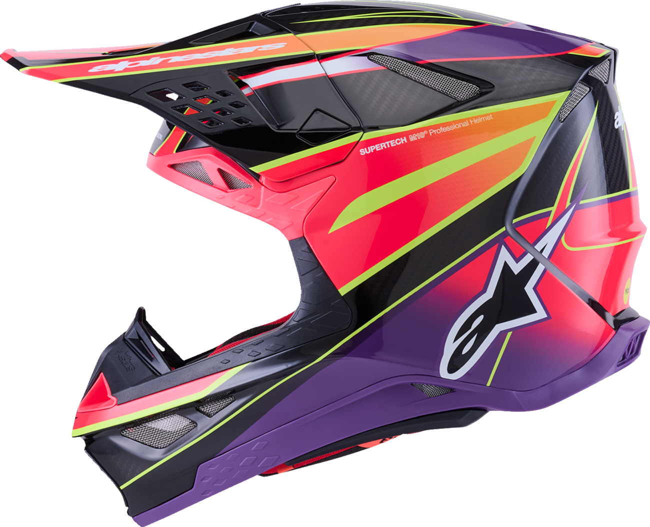 ALPINESTARS Supertech M10 Helmet - MIPS® - Era - Gloss Pink/Violet/Yellow Fluo - XL 8301223-3145-XL