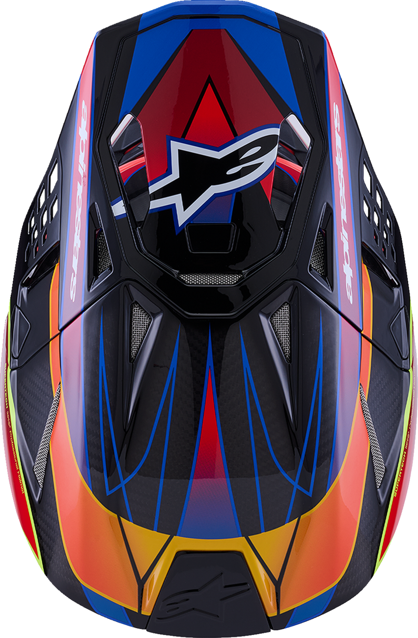 ALPINESTARS Supertech M10 Helmet - MIPS® - Era - Gloss Blue/Red/Yellow Fluo - Small 8301223-7356-S
