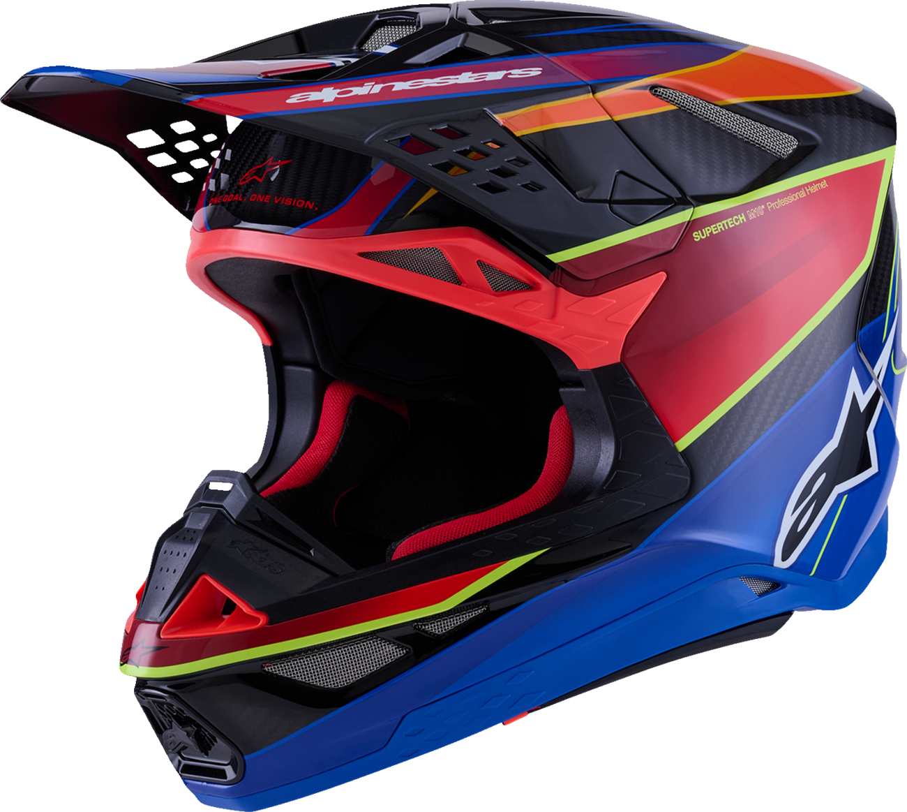 ALPINESTARS Supertech M10 Helmet - MIPS® - Era - Gloss Blue/Red/Yellow Fluo - 2XL 8301223-7356-XXL
