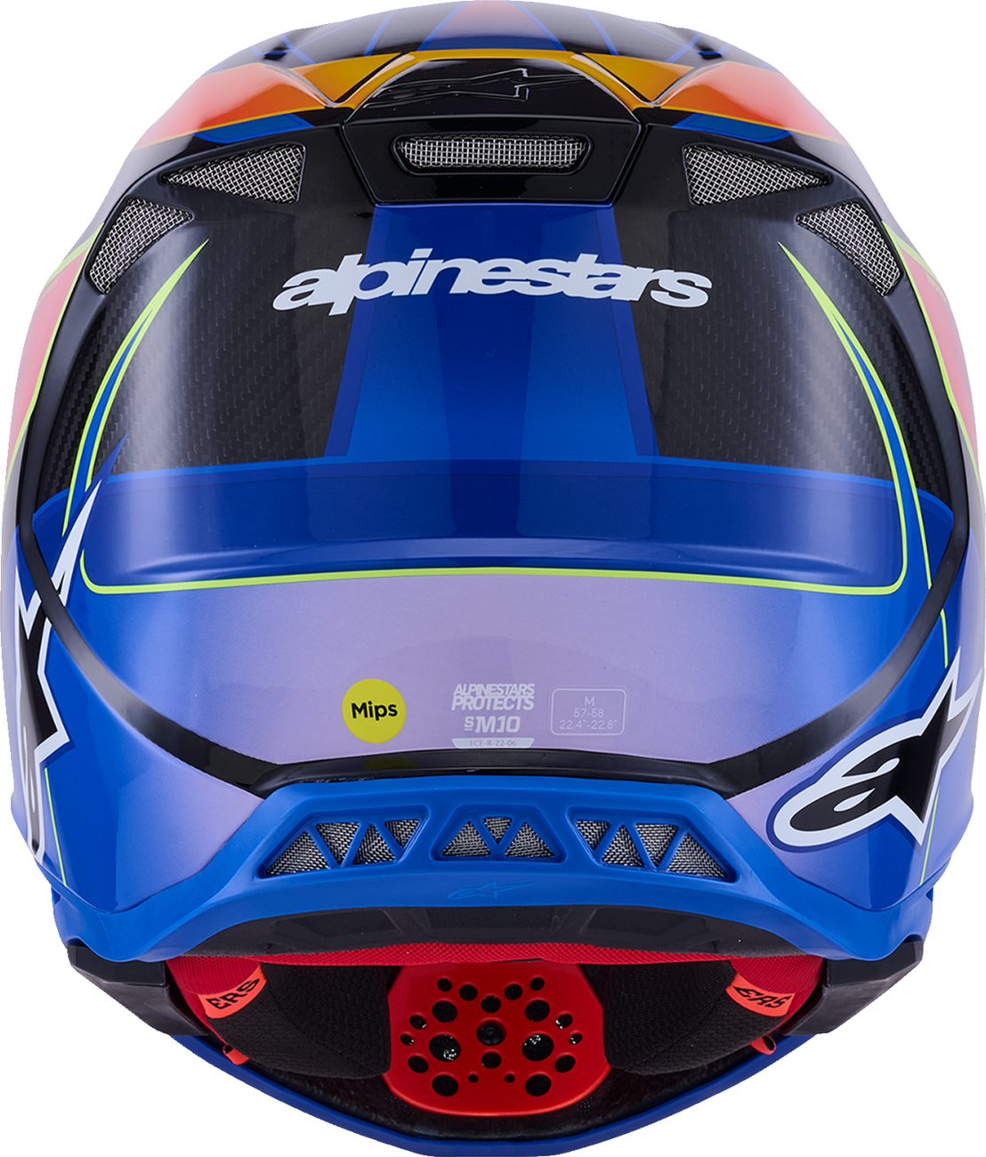 ALPINESTARS Supertech M10 Helmet - MIPS® - Era - Gloss Blue/Red/Yellow Fluo - XL 8301223-7356-XL