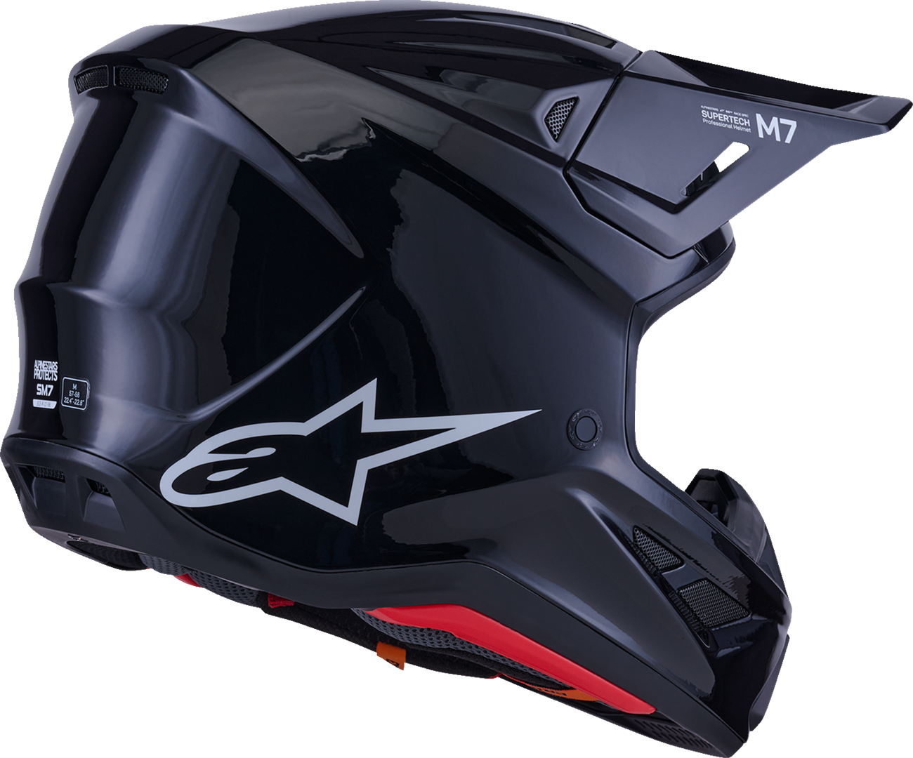 ALPINESTARS SM7 Helmet - Solid - Gloss Black - XS 8301426-1180-XS