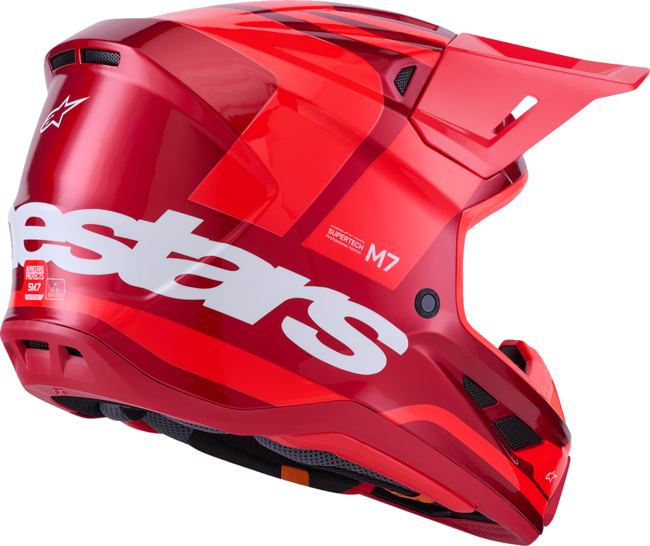 ALPINESTARS SM7 Helmet - Core - Gloss Red - Medium 8301826-3127-M