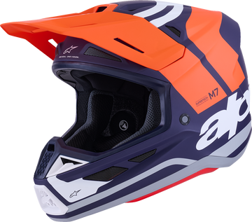 ALPINESTARS SM7 Helmet - Core - Matte Orange/Blue - Small 8301826-408-S