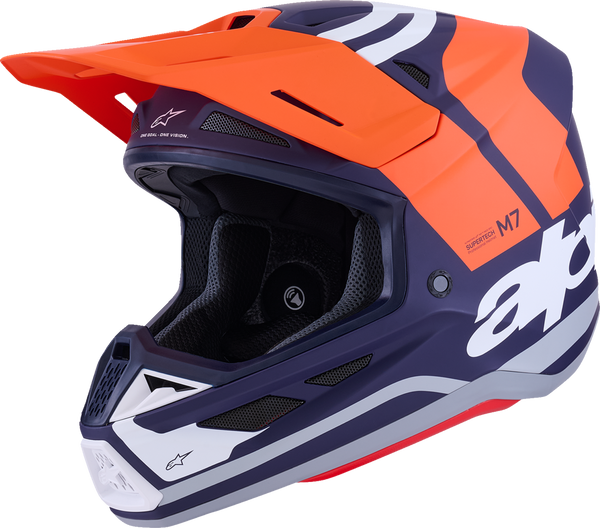 ALPINESTARS SM7 Helmet - Core - Matte Orange/Blue - Small 8301826-408-S