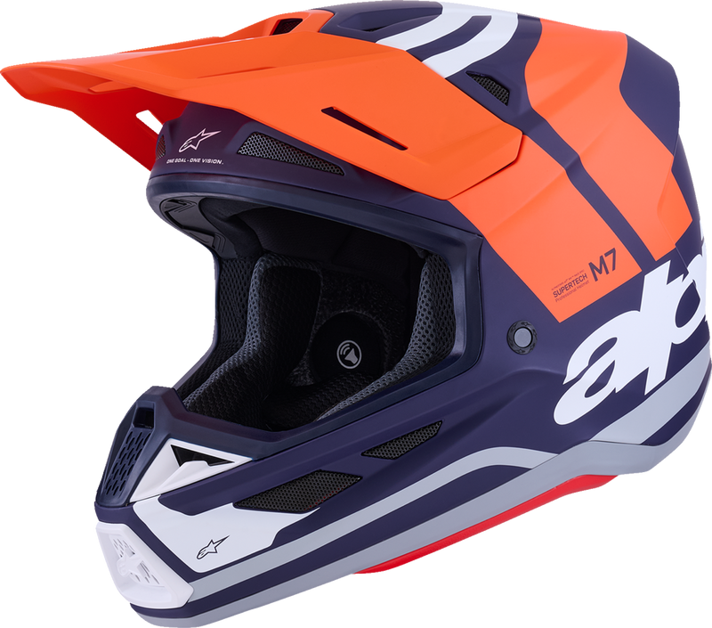 ALPINESTARS SM7 Helmet - Core - Matte Orange/Blue - Small 8301826-408-S