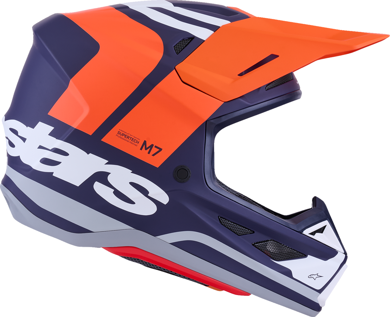 ALPINESTARS SM7 Helmet - Core - Matte Orange/Blue - XS 8301826-408-XS