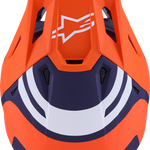 ALPINESTARS SM7 Helmet - Core - Matte Orange/Blue - XS 8301826-408-XS