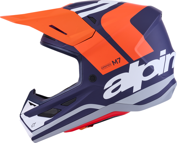 ALPINESTARS SM7 Helmet - Core - Matte Orange/Blue - Medium 8301826-408-M